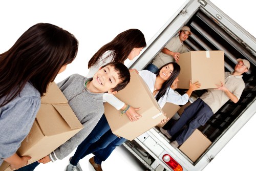 Man and van removal service in Ickenham with moving van and boxes