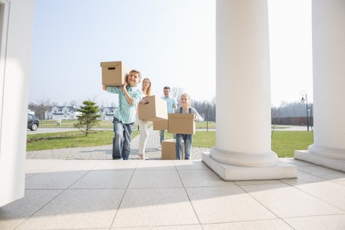 House removal team preparing a move in Ickenham