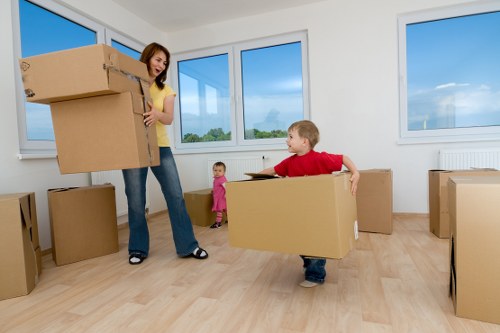 Careful loading of household furniture during a move