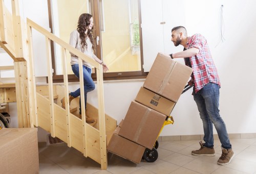 Packed moving truck showing organised furniture transport