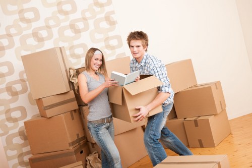 Packing and preparing boxes for removal truck hire in Ickenham